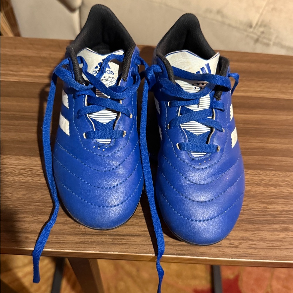 Adidas Goletto VIII Soccer Cleats Shoes Kids Size 13K Blue White Black